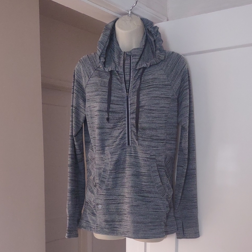 Athleta Charcoal Zip-Up Hoodie - Medium